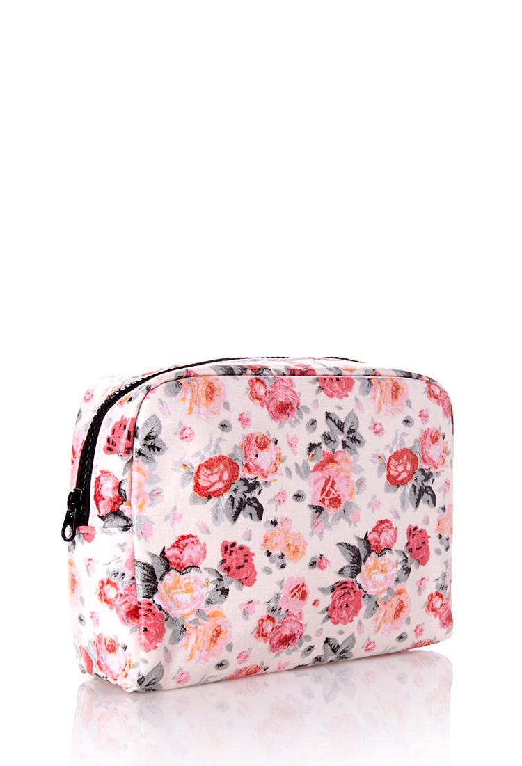 Forever 21 Romantic Rose Large Cosmetic Bag in Pink (Pinkred) | Lyst