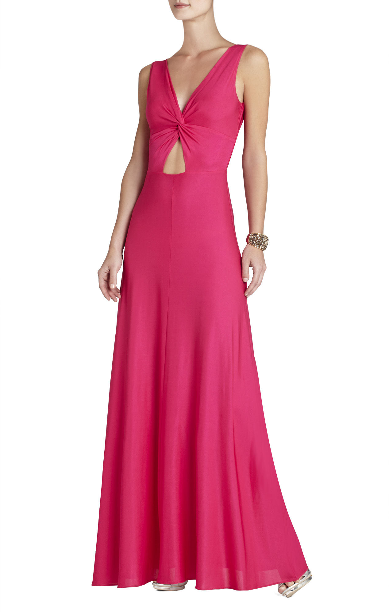 Bcbgmaxazria Missie Twist-Front Dress in Pink (BEGONIA) | Lyst