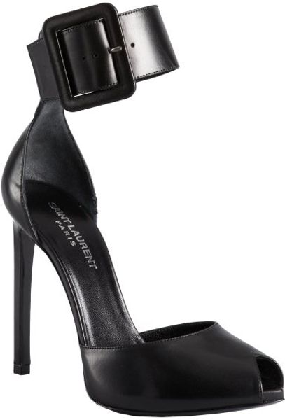 ysl heels open toe