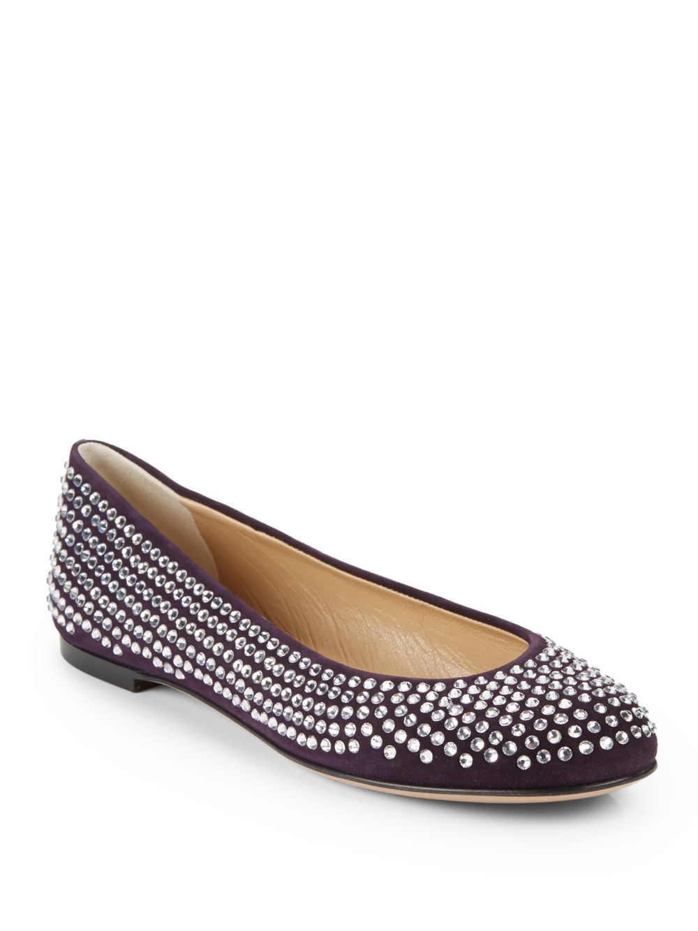 purple sparkly flats