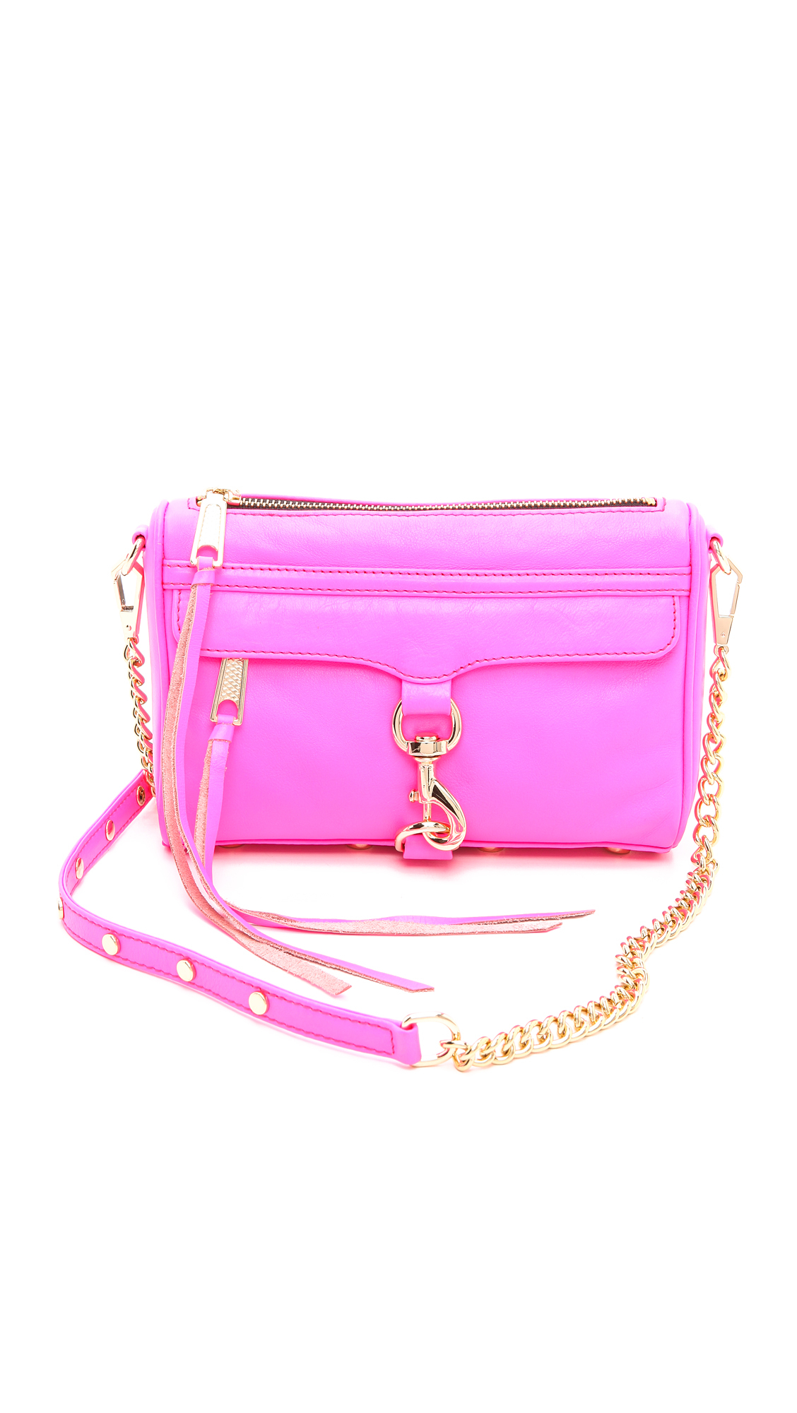 Rebecca Minkoff Neon Mini Mac Bag in Pink (Neon Pink) | Lyst