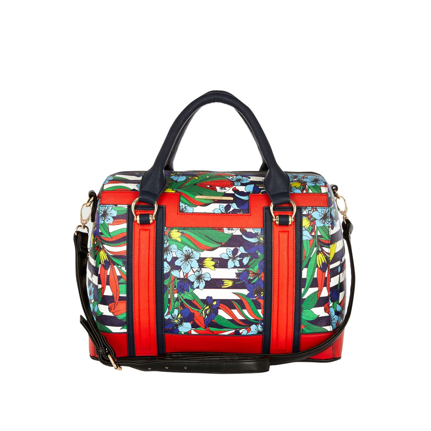 river island navy handbag