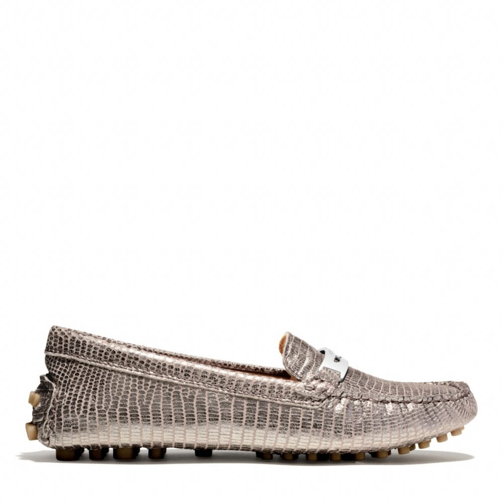 Coach Nola Embossed Snake Loafer in Gray (PEWTER) Lyst