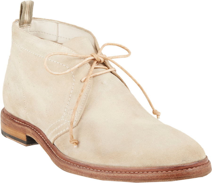 Officine Creative Suede Chukka Boots in White for Men Lyst