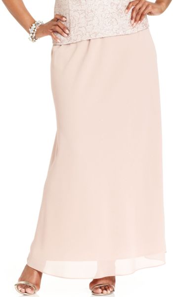 chiffon pleated maxi skirt plus size