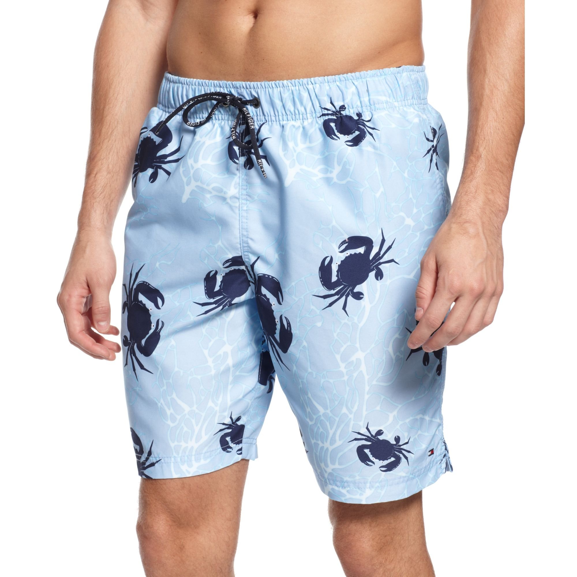 Tommy Hilfiger Crab Print Swim Trunks European Collection In Blue For