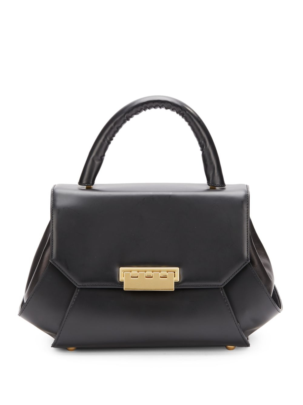 Zac Zac Posen Leather Top Handle Bag in Black Lyst