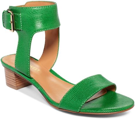 Nine West Tasha Two Piece Sandals in Green (Kellie Green) | Lyst