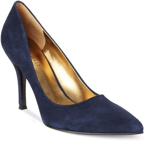 Nine West Flax Pumps in Blue (Navy Suede) | Lyst