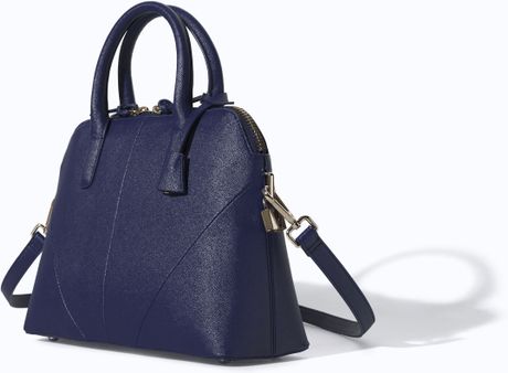 Zara Saffiano Leather Minicity Bag in Blue (Navy blue) Zara Saffiano Leather Minicity Bag in Blue (Navy blue)