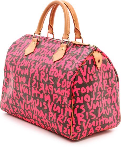 What Goes Around Comes Around Louis Vuitton Sprouse Speedy Bag Fuschia in Pink (Fuschia) | Lyst