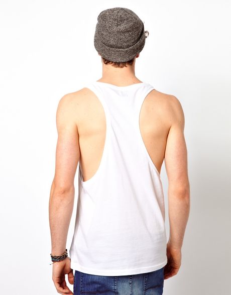 Asos Vest with Peace Usa Flag Print in White for Men | Lyst