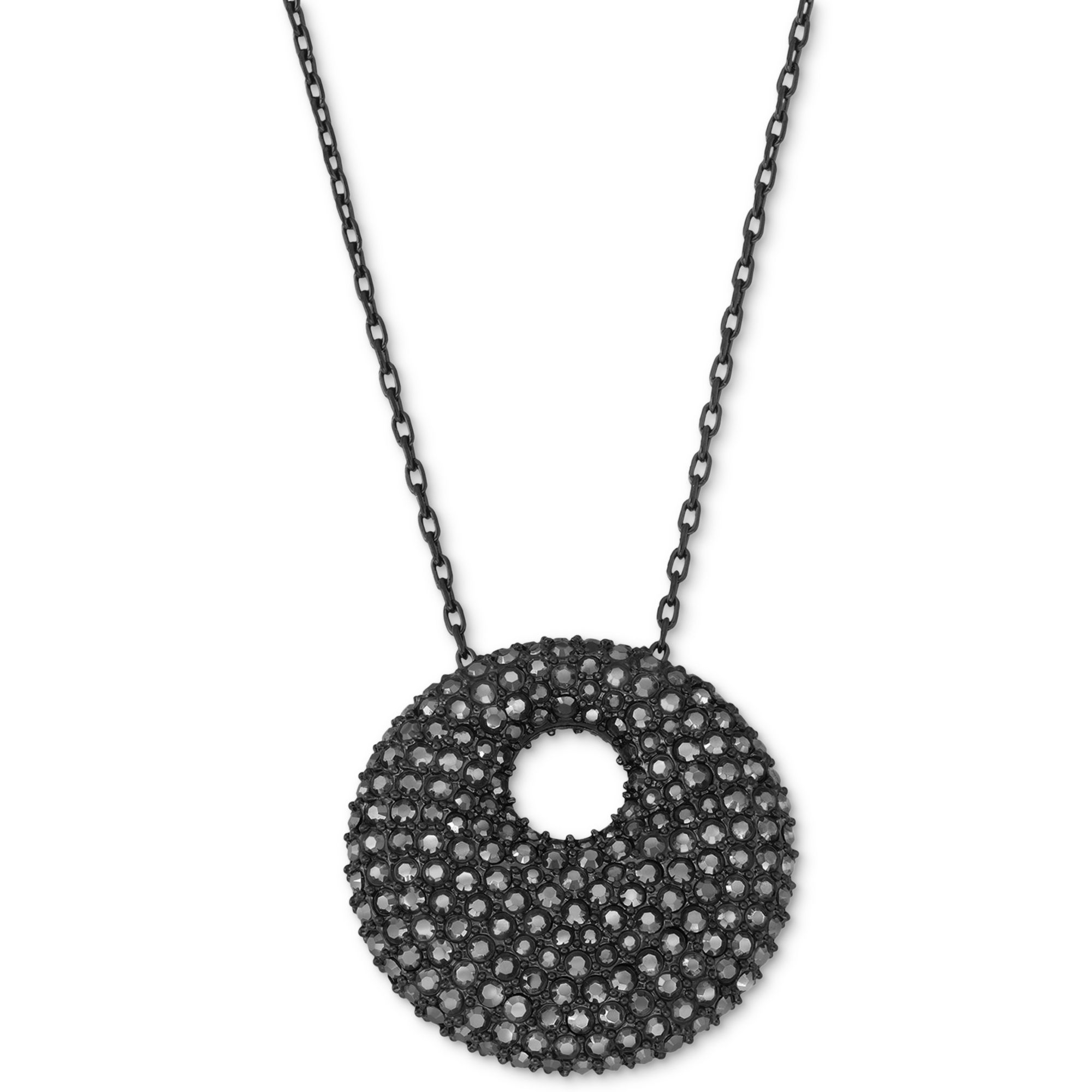 Jet crystal necklace Outlet