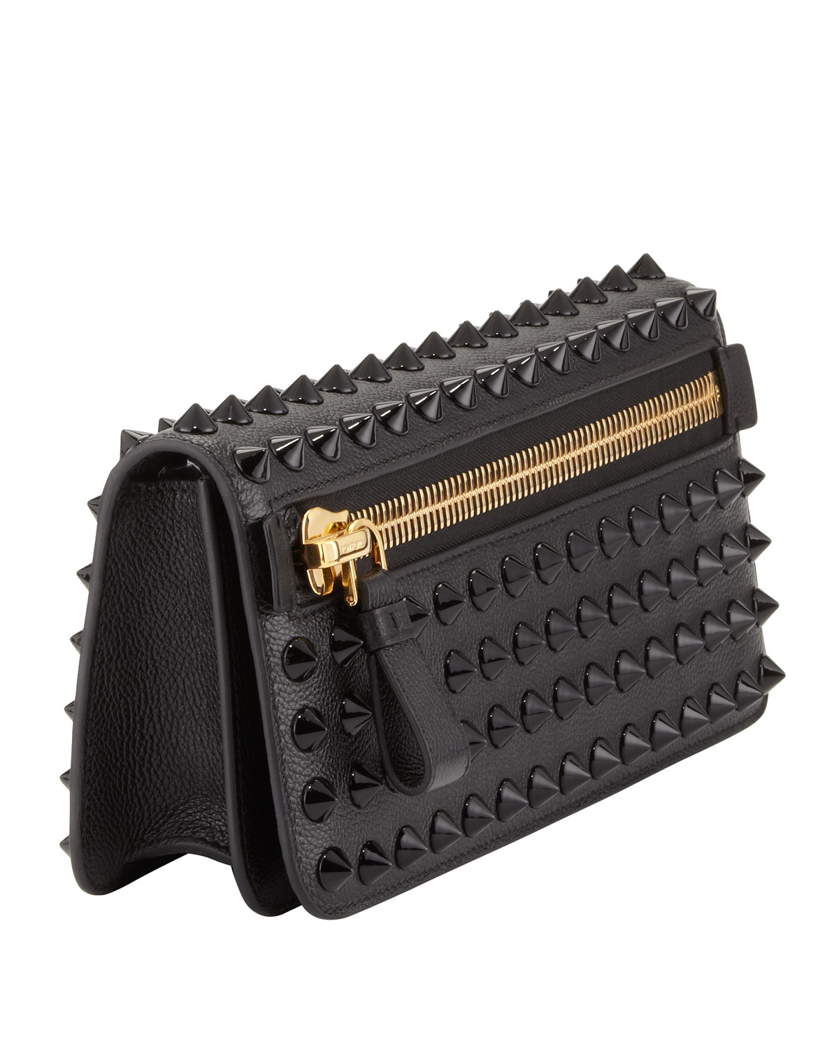 Tom Ford Eastwest Studded Zip Clutch Bag in Black Lyst