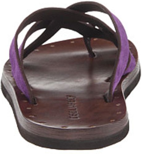 Dsquared2 Jesus On The Beach Suede Toe Ring Sandal in Purple for Men ...