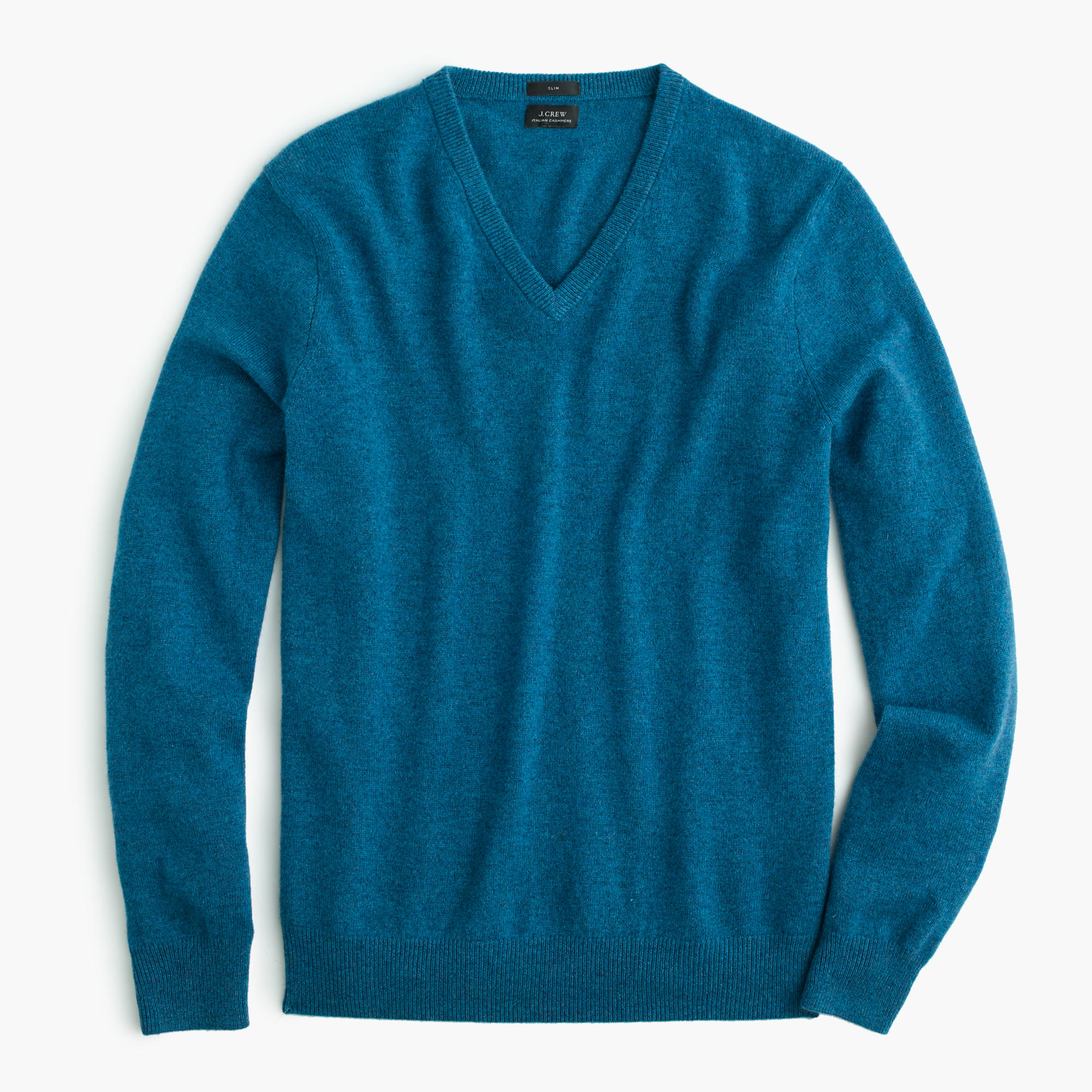 J Crew Slim Italian Cashmere V Neck Sweater In Blue For Men Hthr Azure