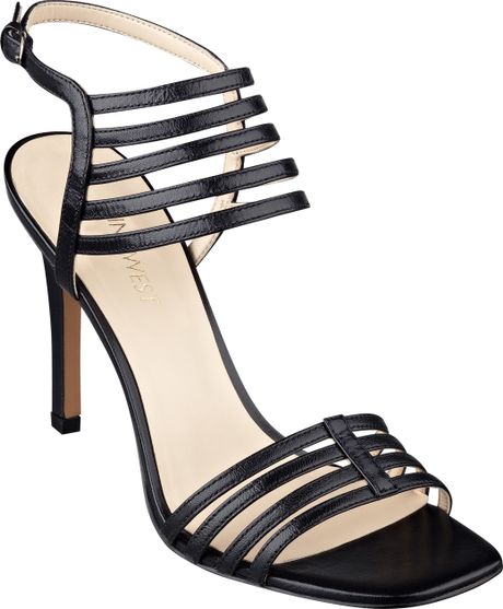 Nine West Katherena Sandal in Black (BLACK LEATHER) | Lyst