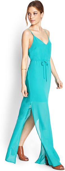 Forever 21 Sunny Days Maxi Dress in Blue (Aqua)