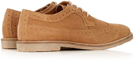 topman tan real suede marshall boat shoes