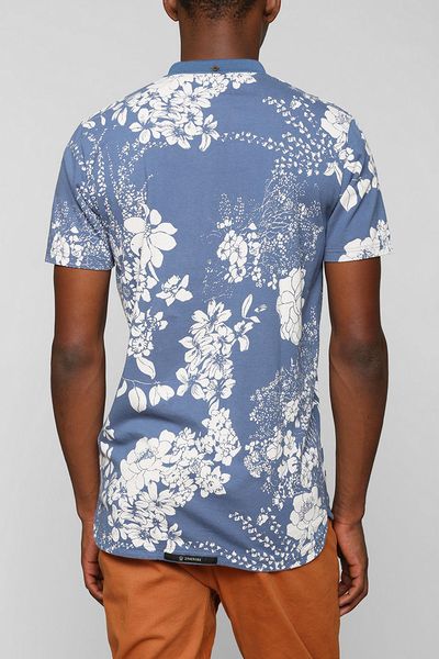 Urban Outfitters Zanerobe Floral Polo Shirt in Blue for Men - Lyst