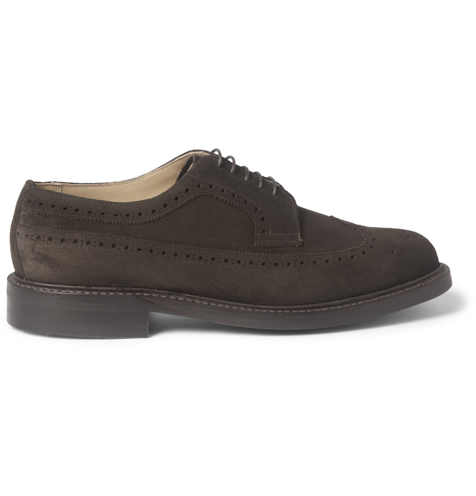 brown suede brogues