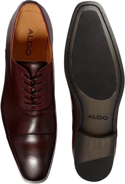 Aldo Mesnier Leather Oxford Shoes in Red for Men | Lyst