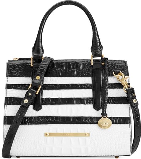 black and white satchel