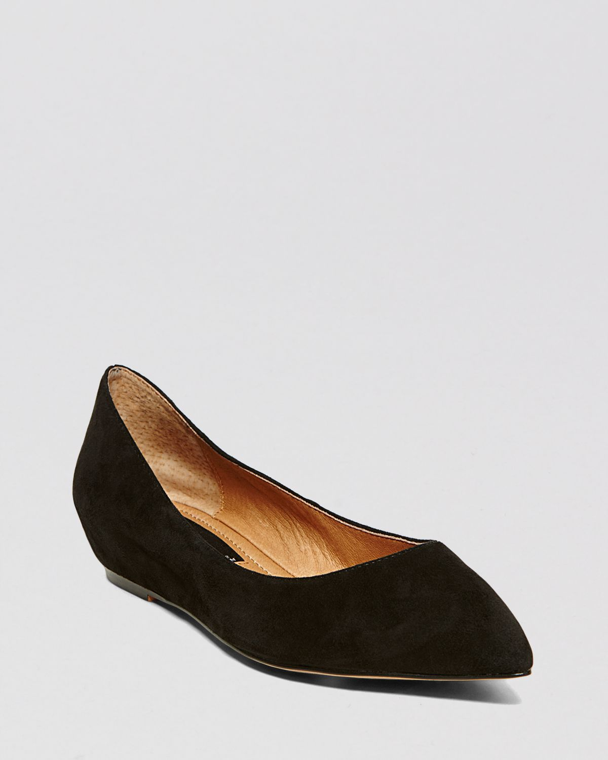 Steven By Steve Madden Pointed Toe Demiwedge Flats - Garnur In Black | Lyst