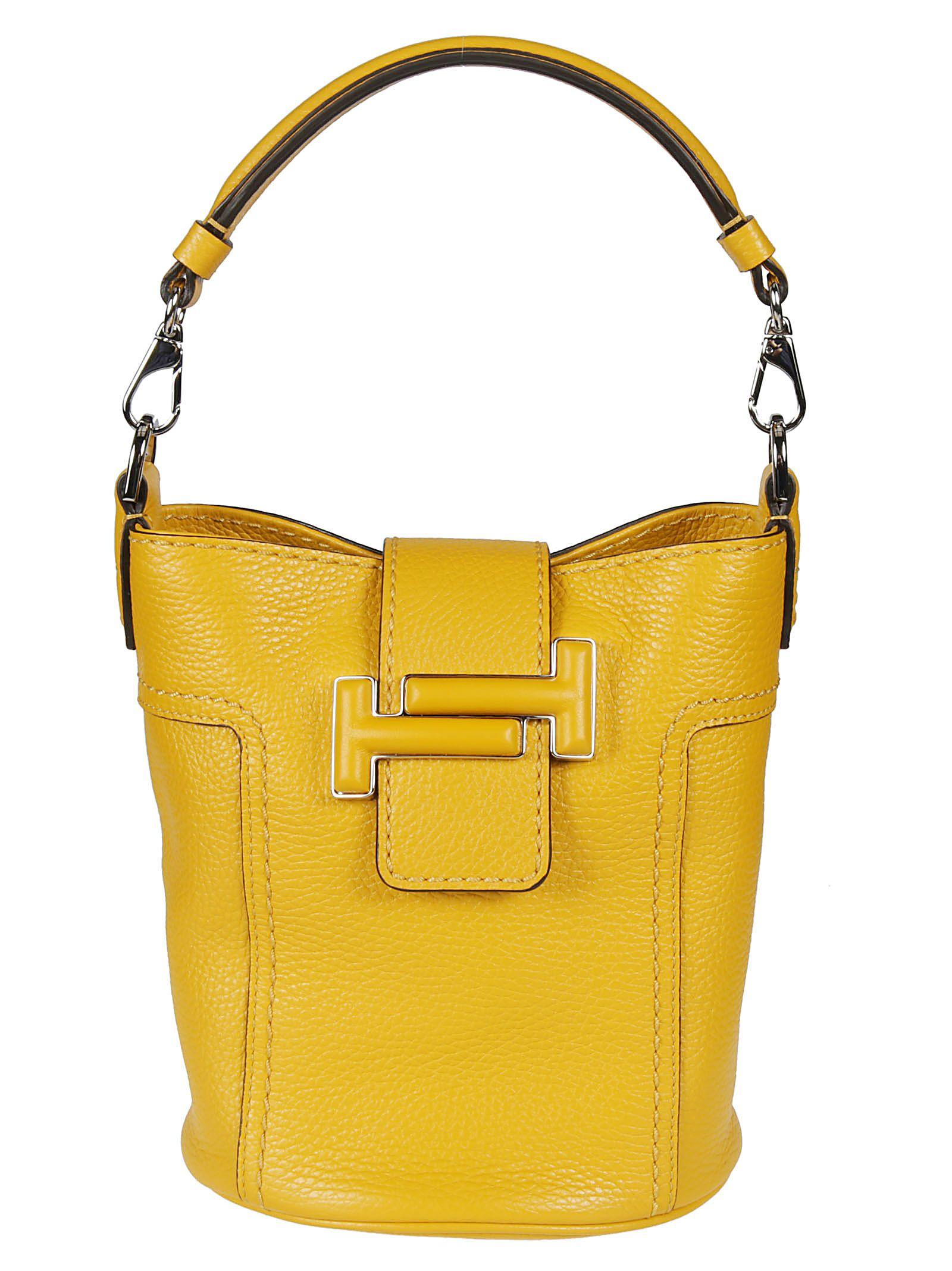 Tod S Yellow Leather Handbag In Yellow Lyst