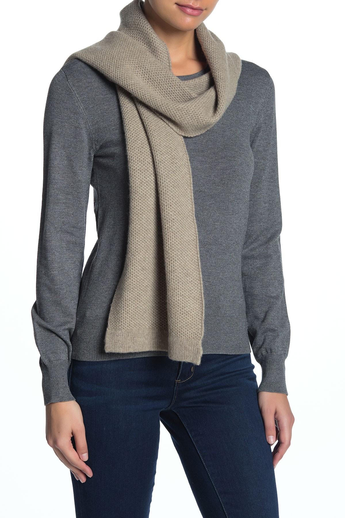 Portolano Cashmere Honeycomb Scarf Lyst