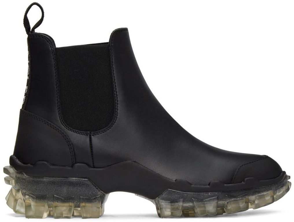 moncler hanya patent chelsea boots
