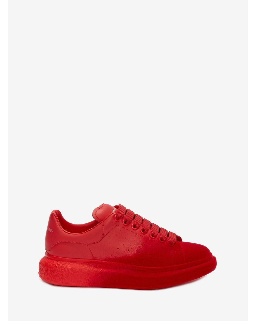 Alexander McQueen Leather Oversized Sneaker in Red for Men - Save 3% - Lyst