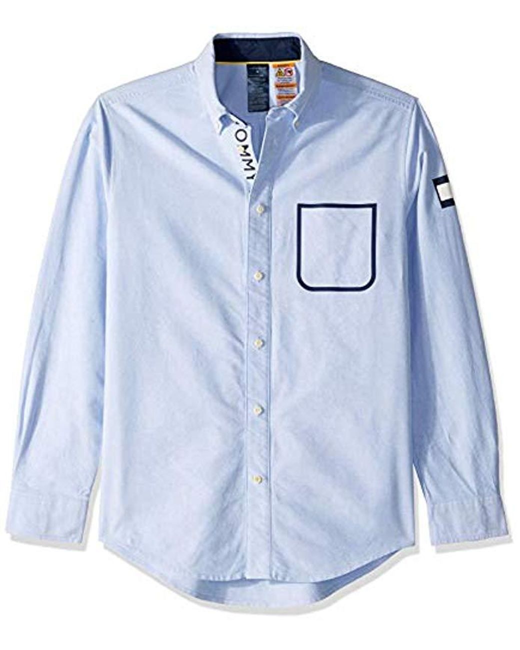 Lyst Tommy Hilfiger Adaptive Button Shirt Custom Fit in Blue
