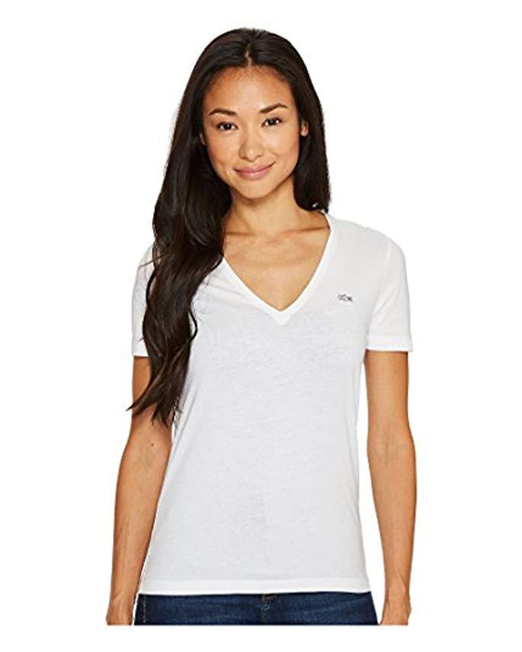 Lyst - Lacoste Short Sleeve Classic Supple Jersey V-neck T-shirt ...