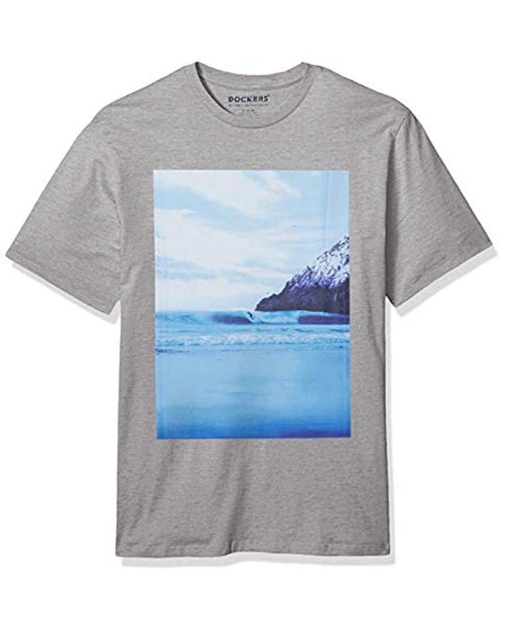 Lyst - Dockers Big And Tall Short Sleeve Crewneck Tee Shirt in Gray for Men