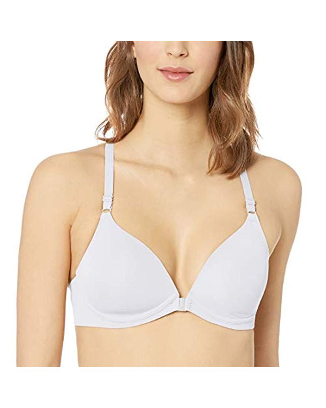 Lyst Hanes Oh So Light Front Close Wireless Bra in White