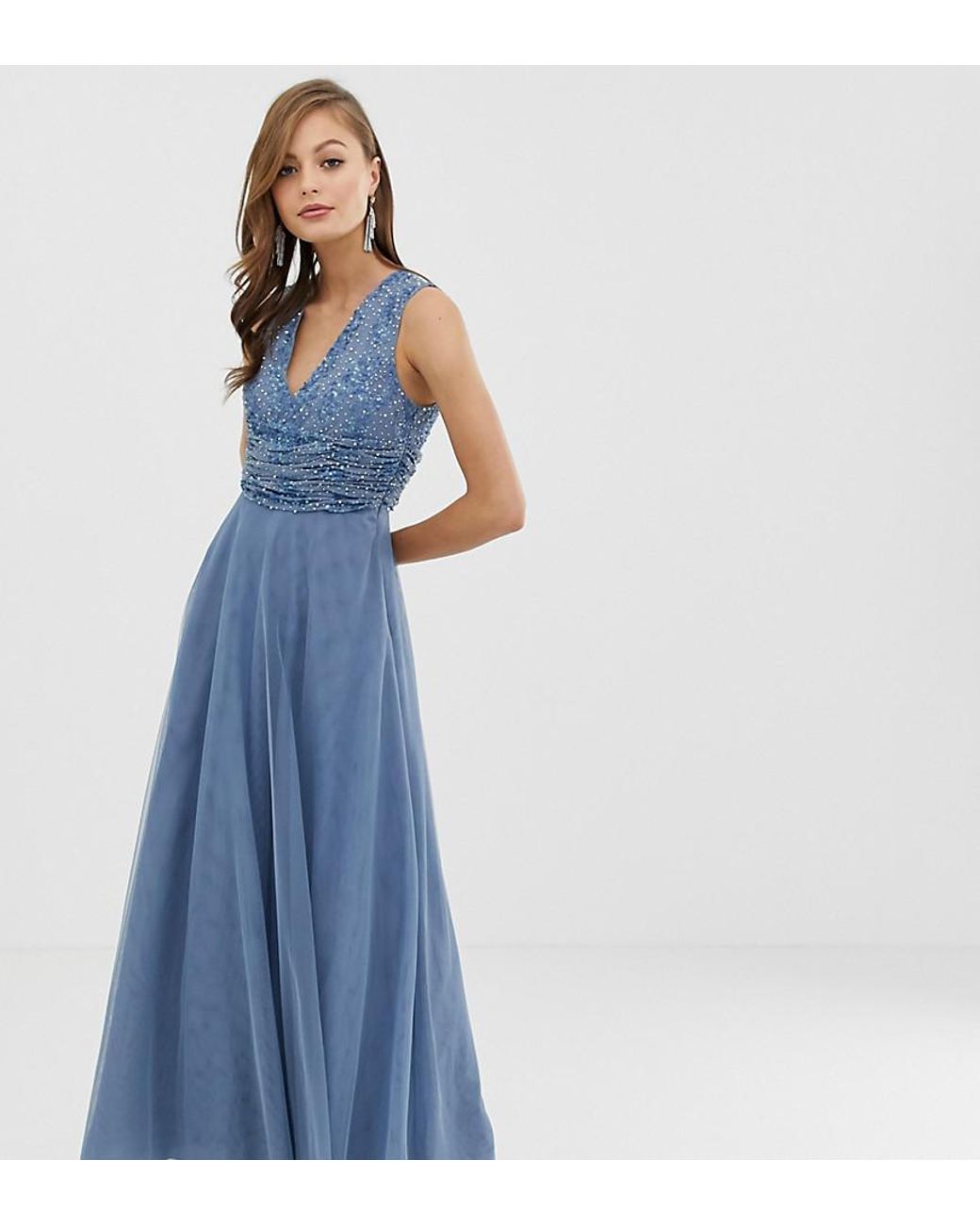ASOS Bridesmaid Maxi Dress With Pearl And Sequin