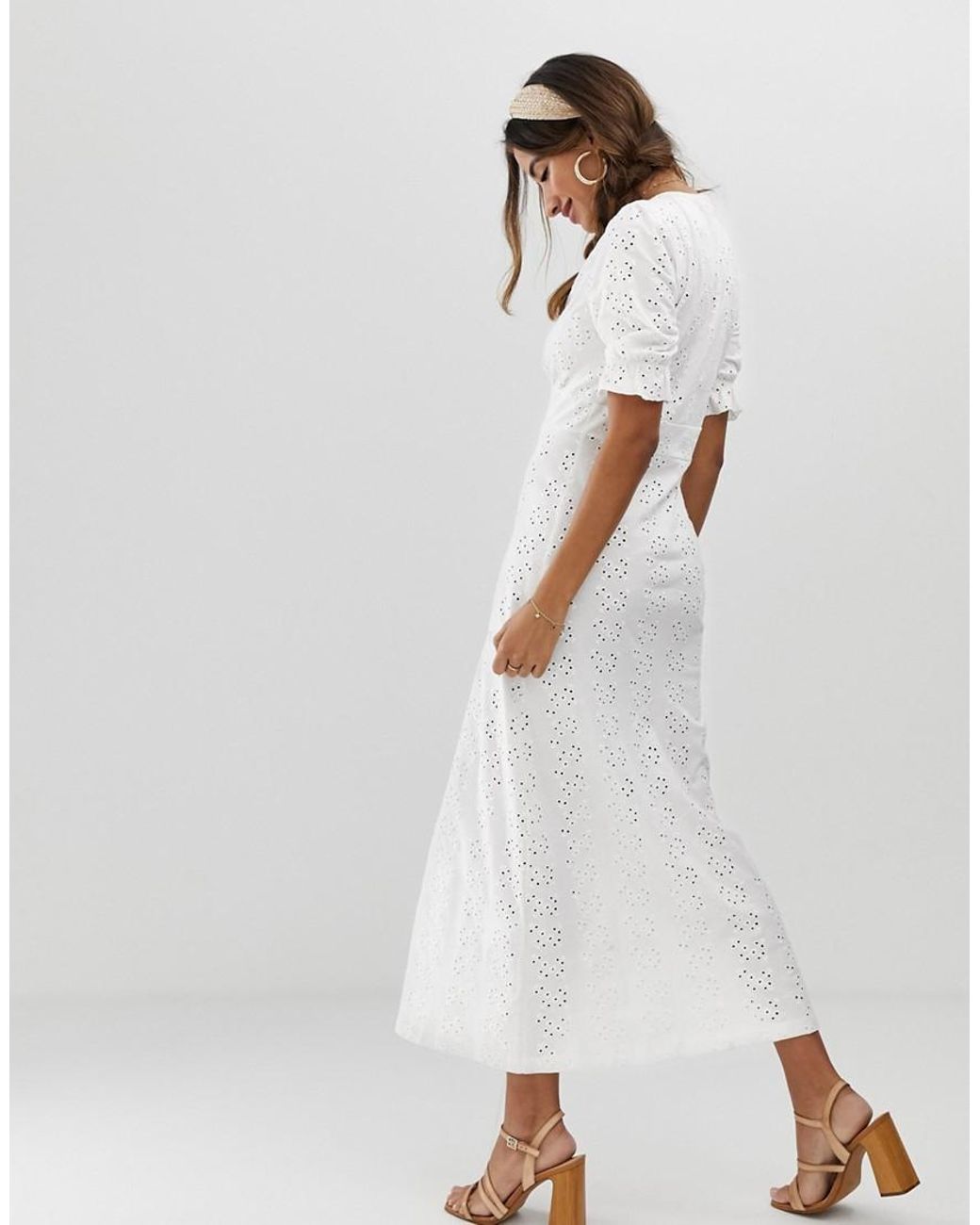 asos broderie maxi dress