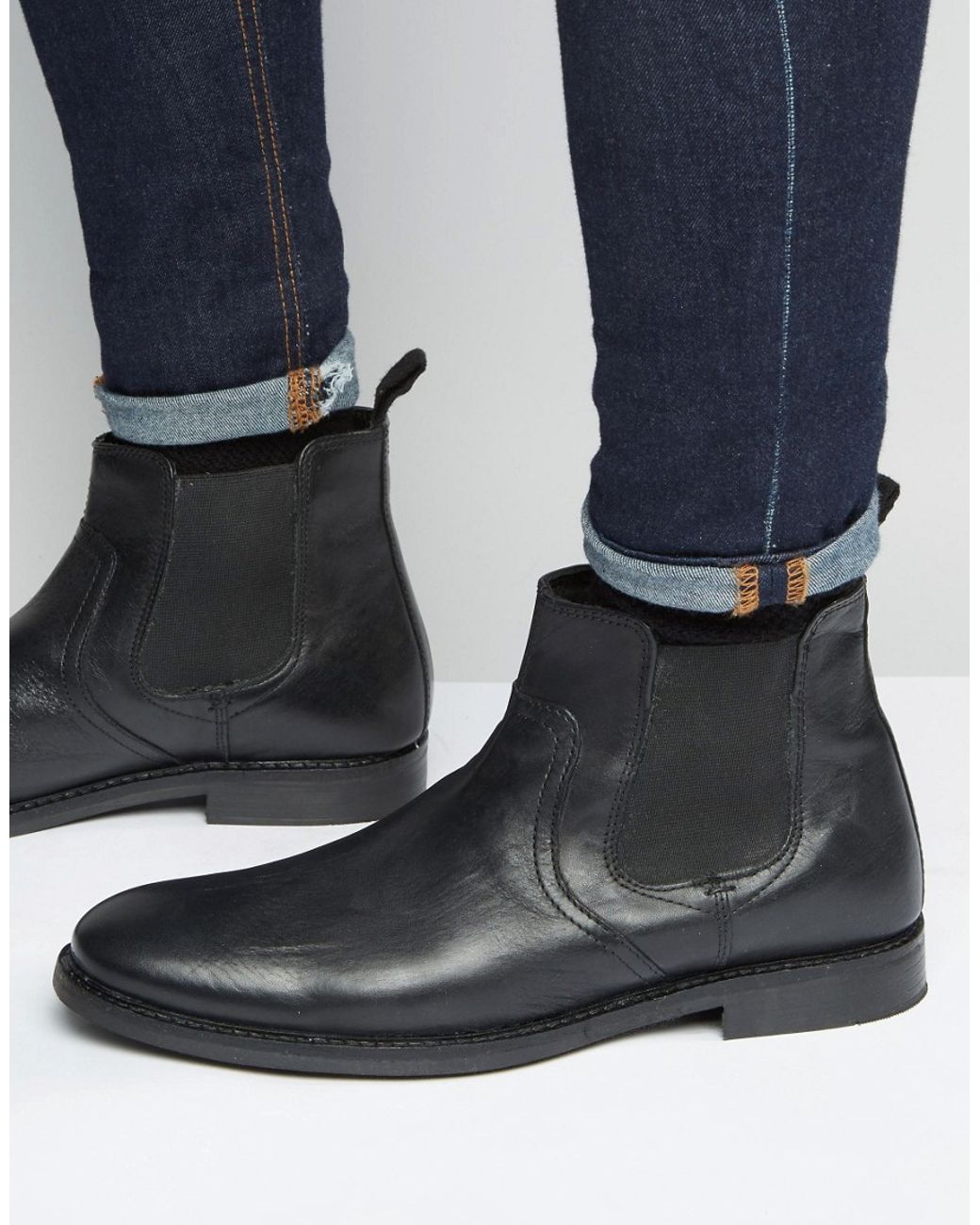 Red tape Chelsea Boots In Black Leather for Men - Save 45% | Lyst