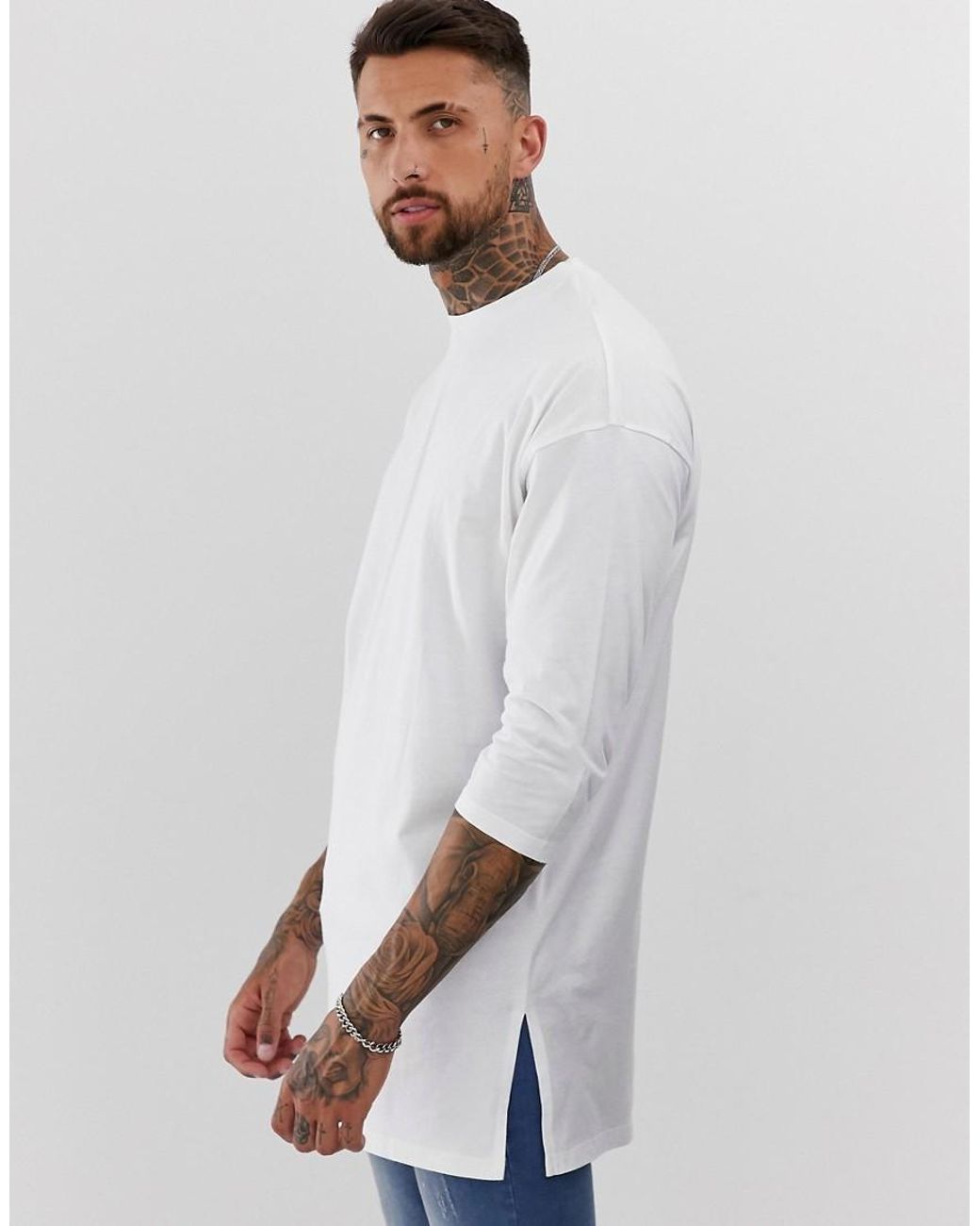 white longline shirt