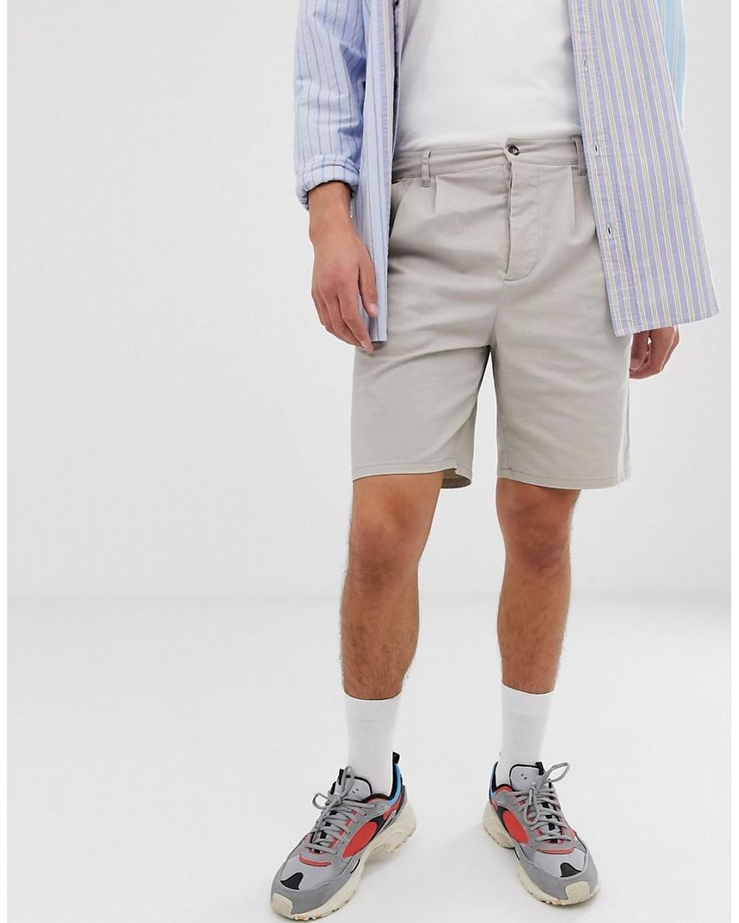 mens beige chino shorts