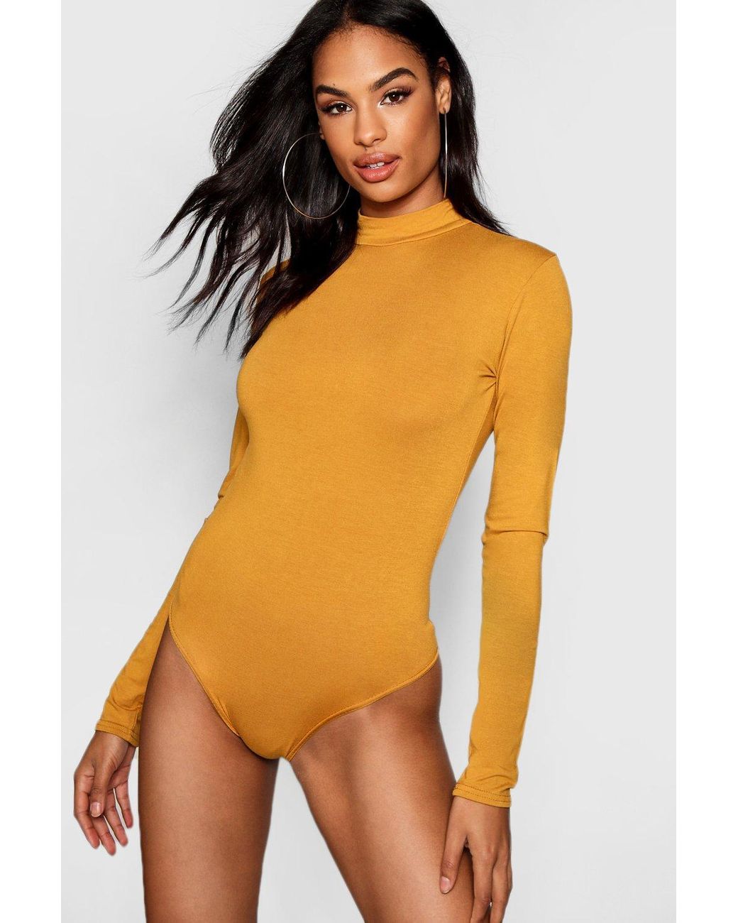 Lyst Boohoo Tall Turtle Neck Long Sleeve Bodysuit