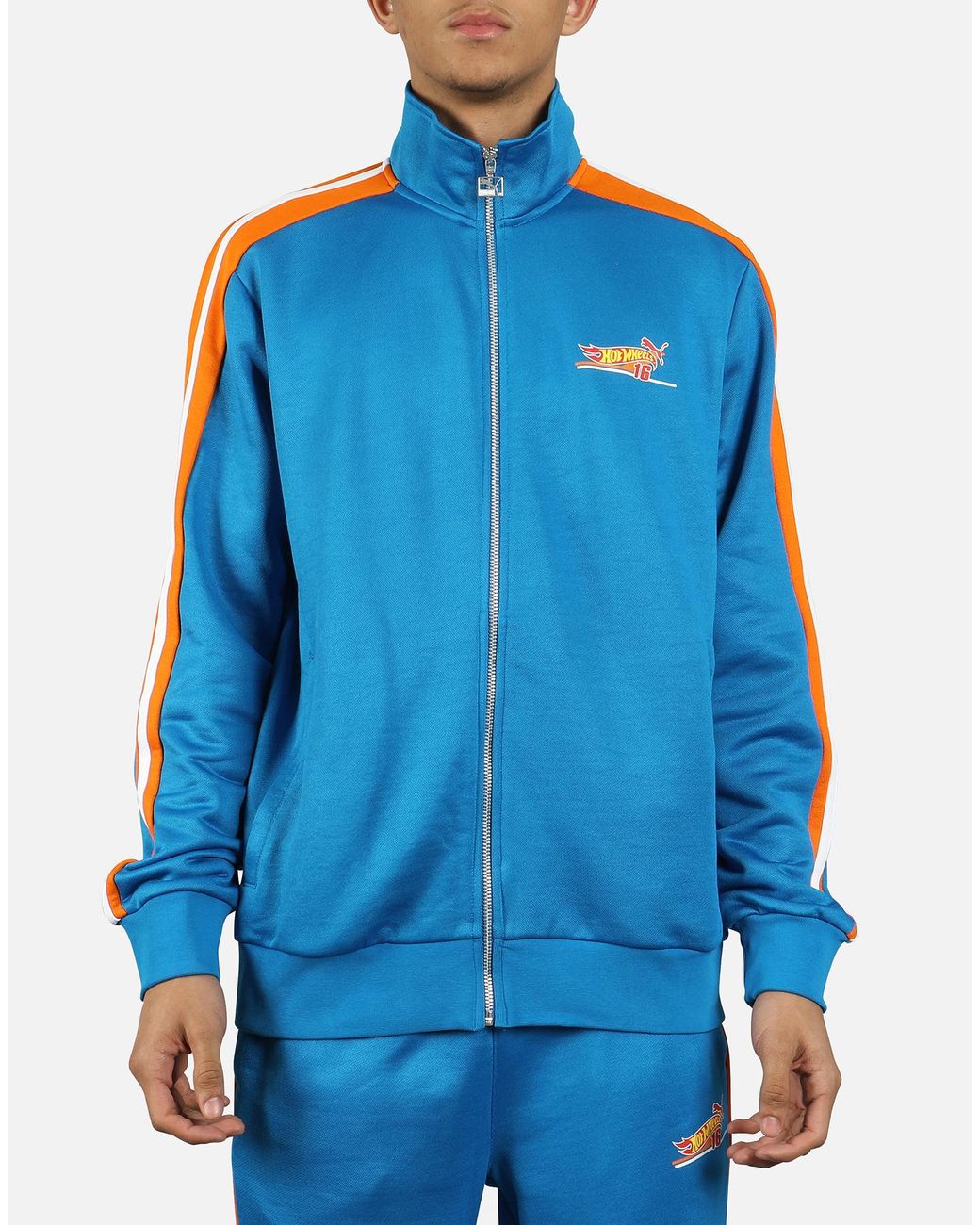 PUMA Synthetic Hot Wheels Track Jacket in Blue for Men - Lyst