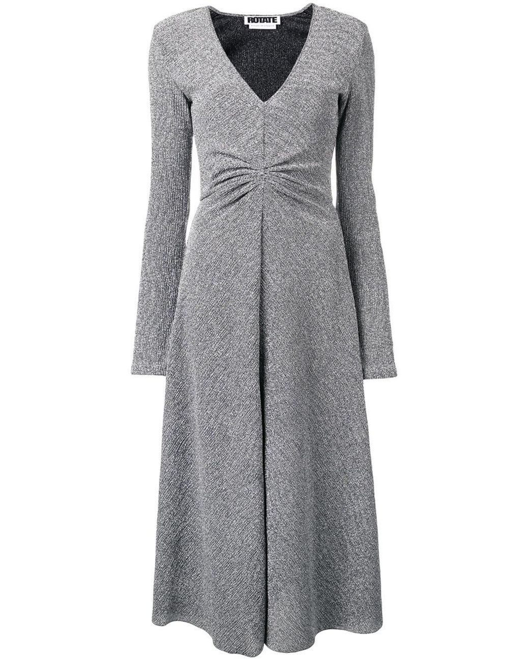 rotate birger christensen silver dress