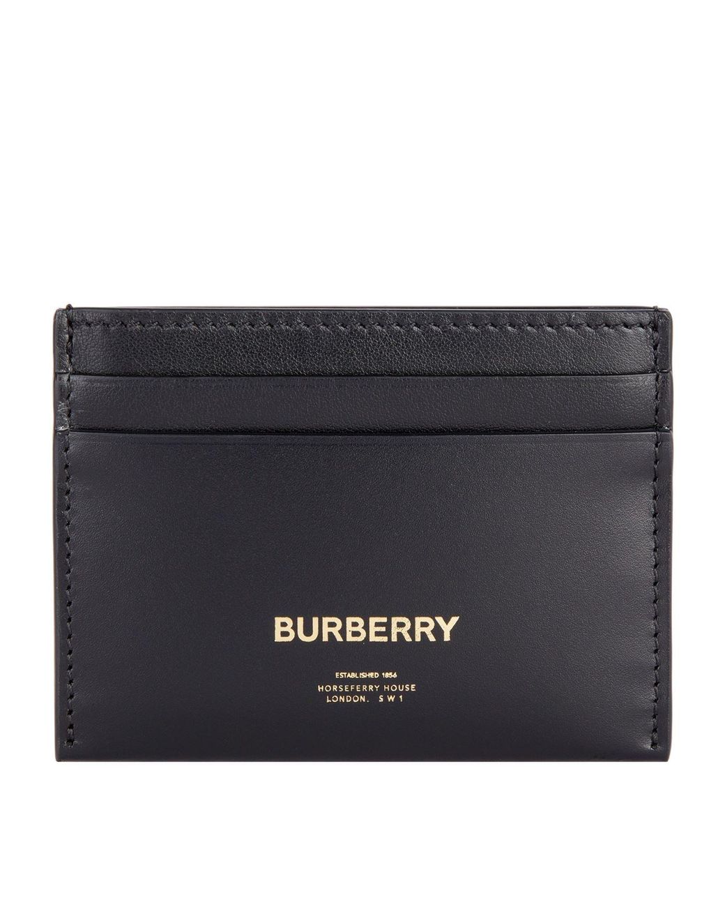 Burberry Leather Horseferry Card Holder in Black Save 19