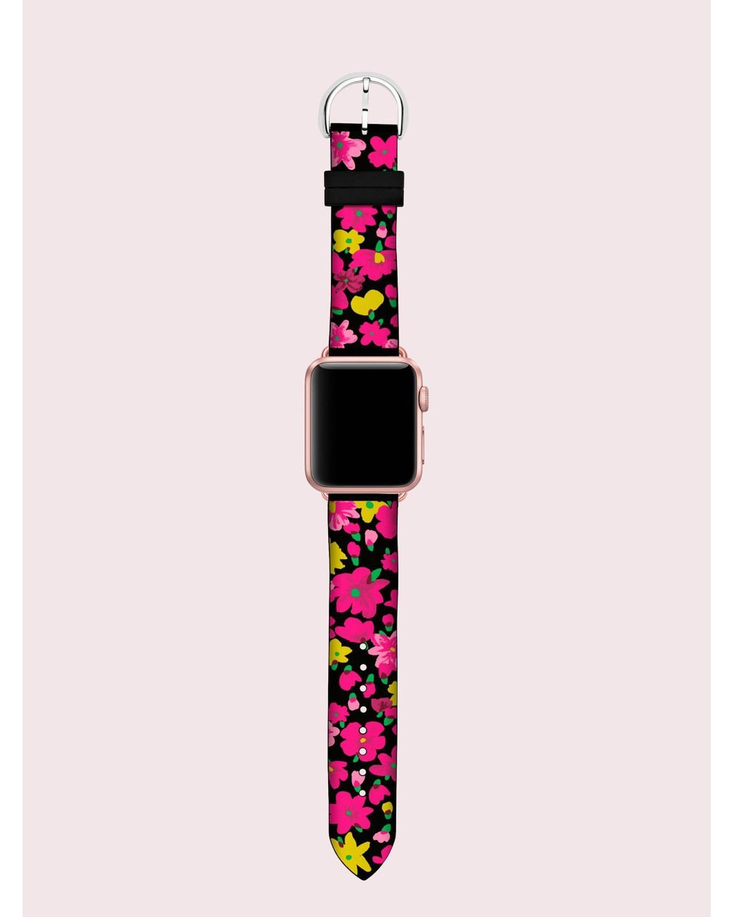 Lyst - Kate Spade Black Floral Silicone 38 40mm Apple Watch® Strap In Black