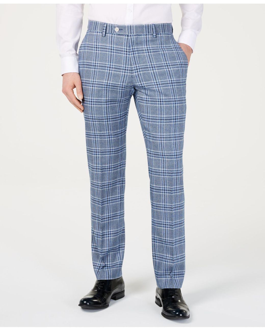 Tommy Hilfiger Modern-fit Light Blue Bold Plaid Suit Pants in Blue for ...