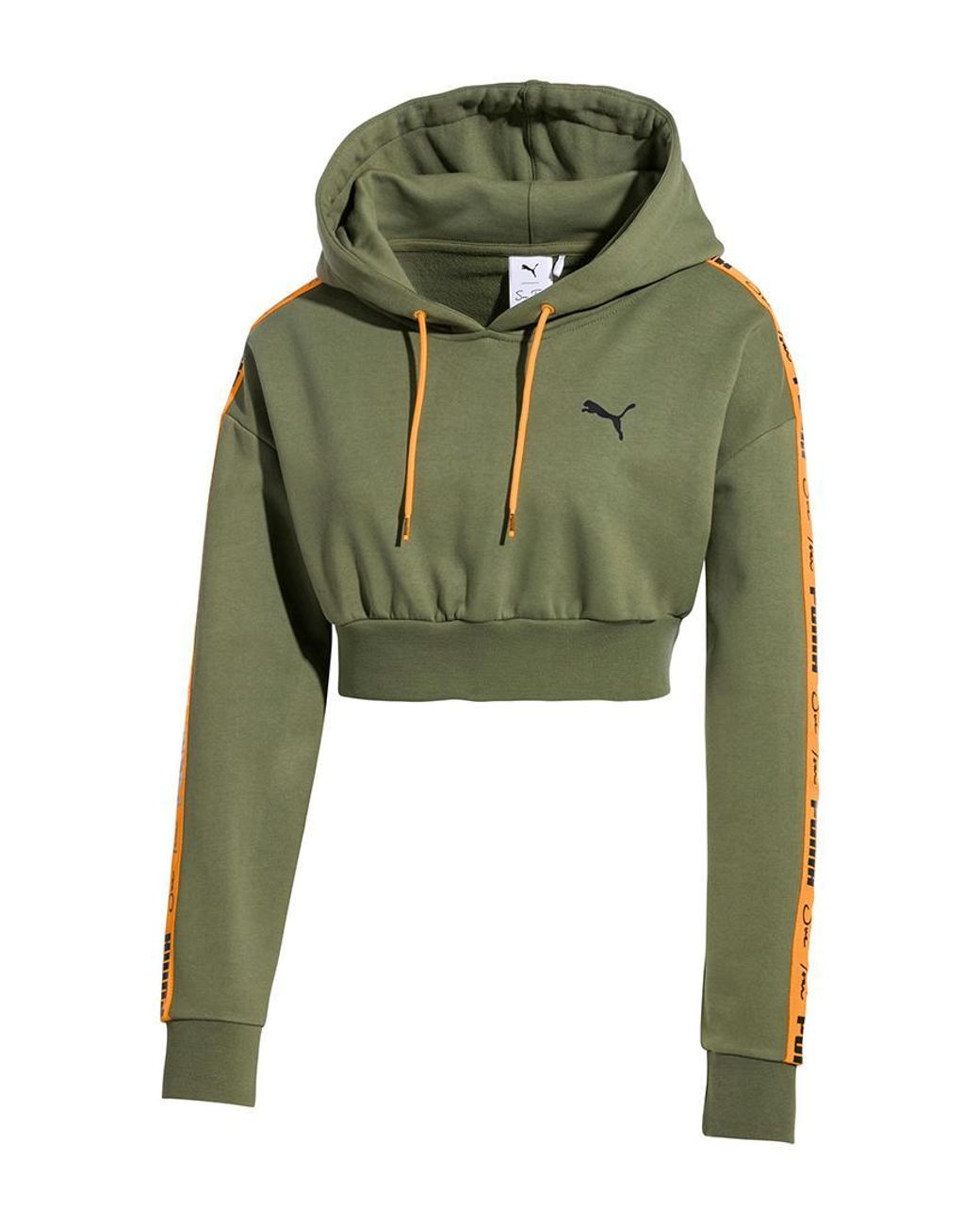 olive green puma sweatshirt