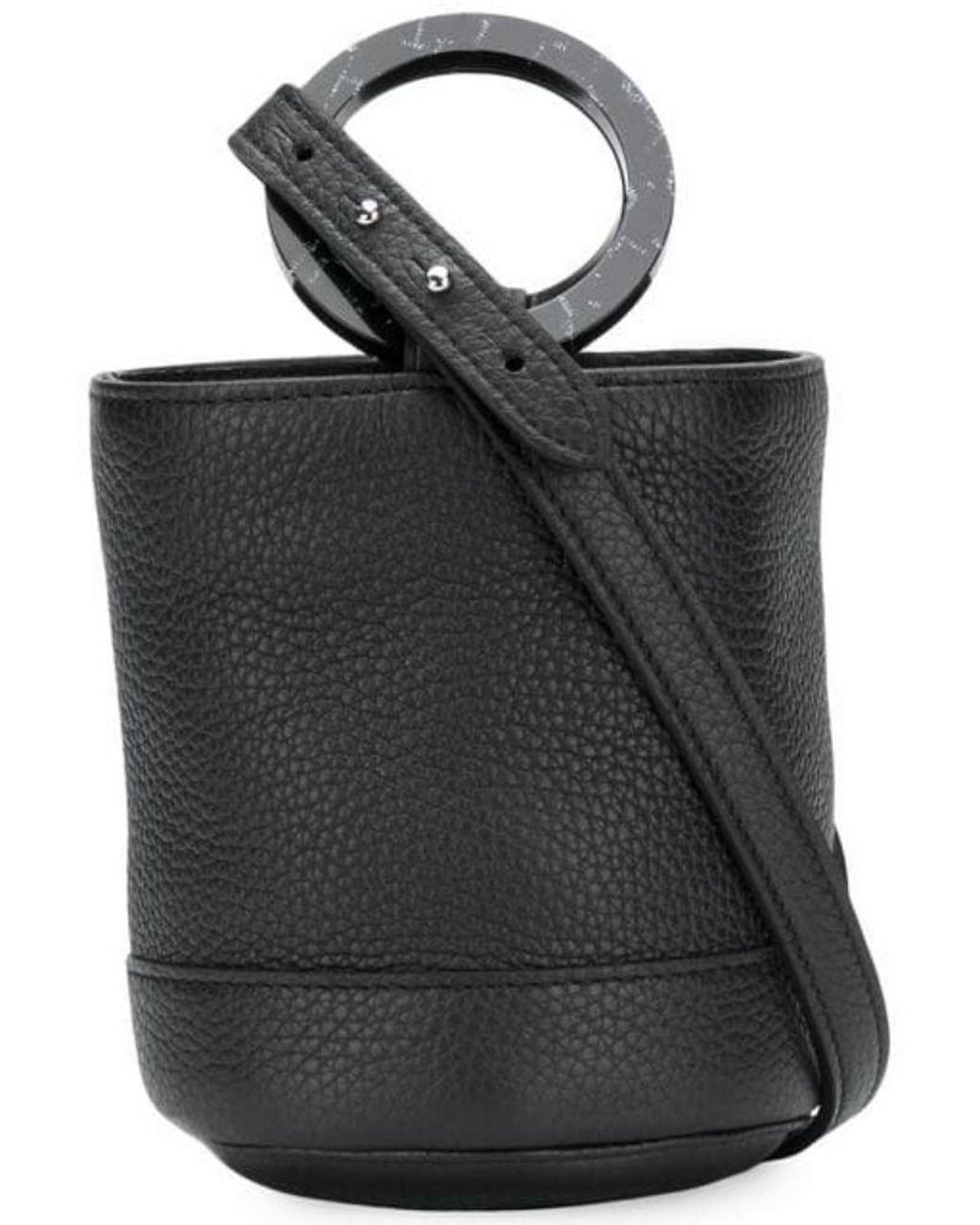 Simon Miller Black Leather Handbag in Black - Lyst
