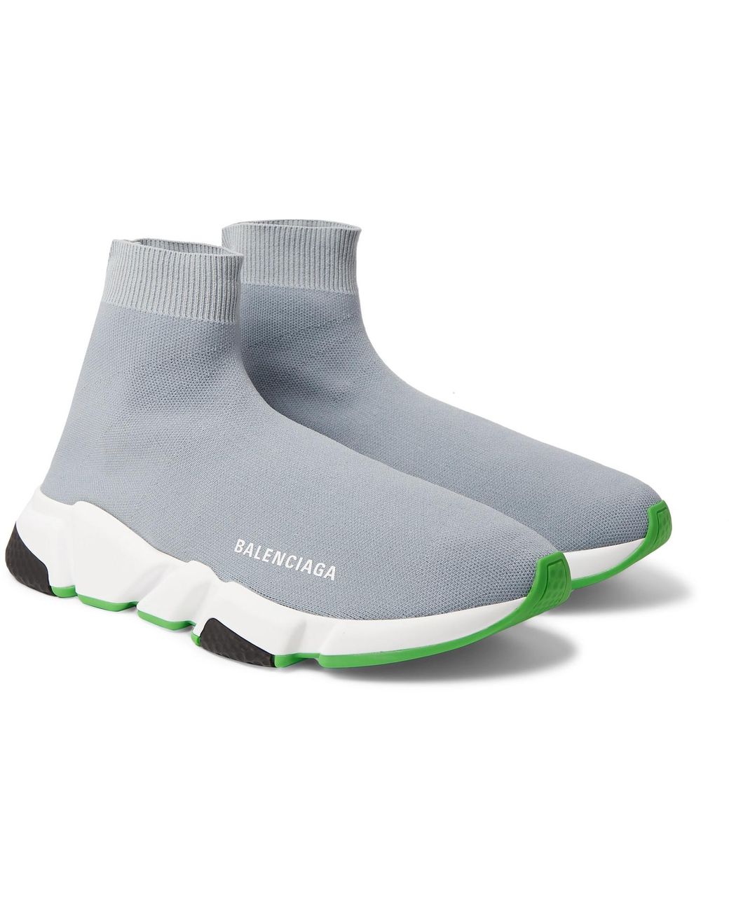 Balenciaga Speed Sock Stretch-knit Sneakers in Gray for Men - Save 6% ...